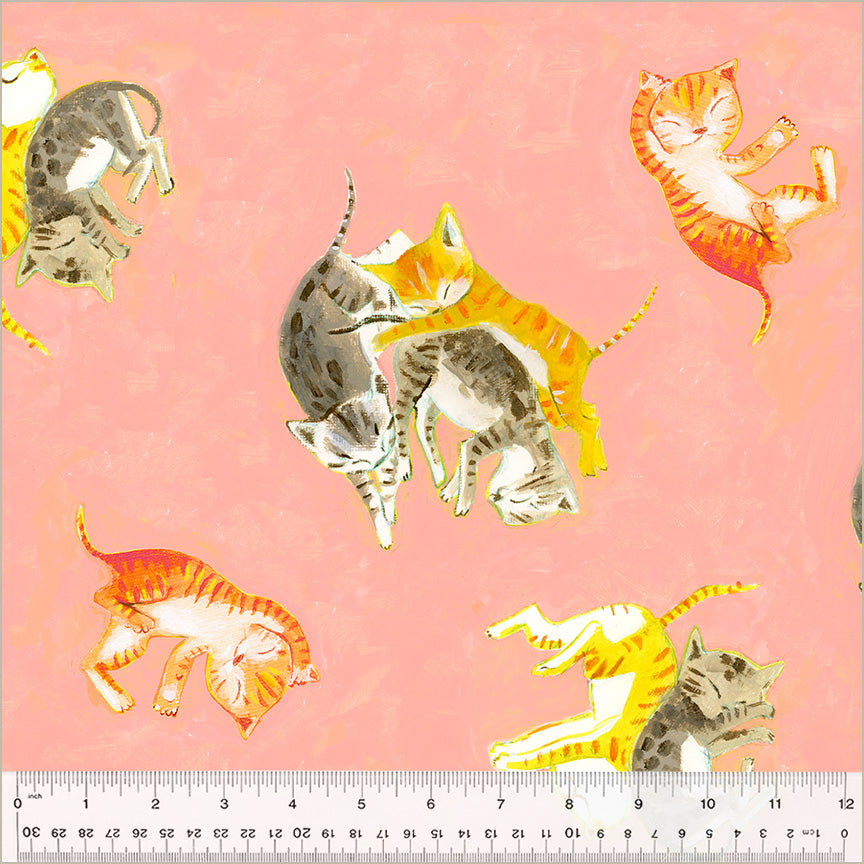 Barn Kittens in Salmon | Heather Ross by Hand