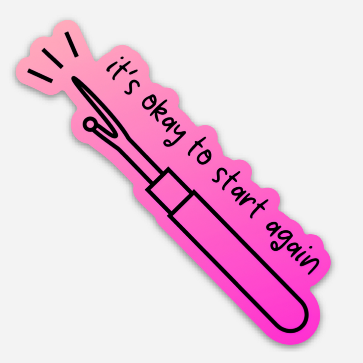 It's Okay to Start Again | Vinyl Sticker