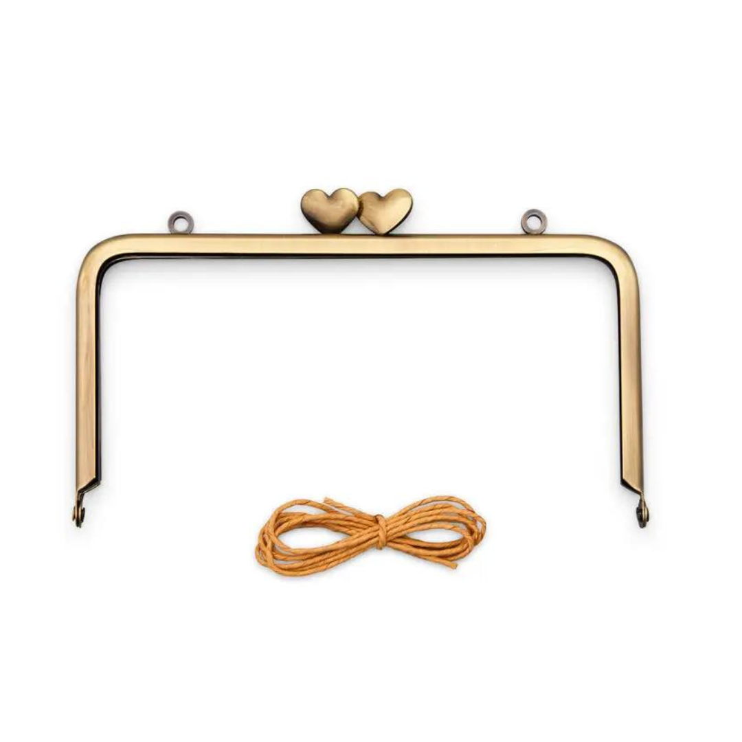 Rectangle Heart Clasp | Antique Bronze