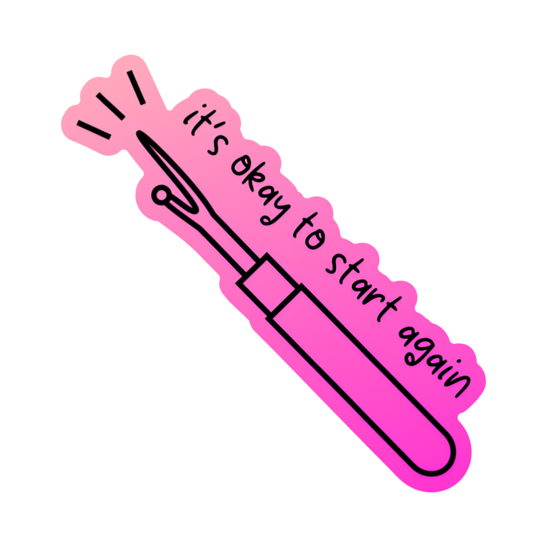 It's Okay to Start Again | Vinyl Sticker