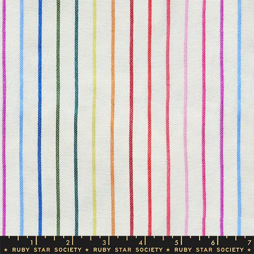 PREORDER Rainbow Stripe in Natural | Mystic Fable Warp + Weft