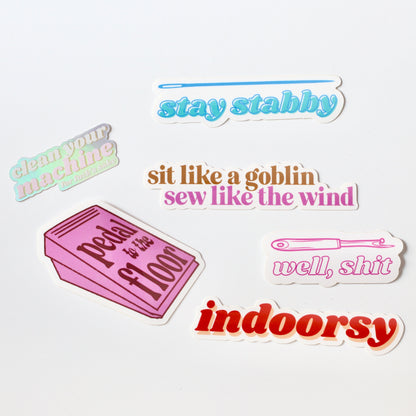 Stay Stabby | Holographic Vinyl Sticker