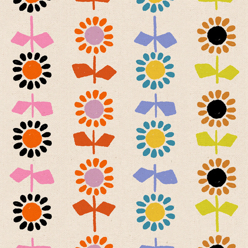 CANVAS Daisy Stripe in Natural | Catnap