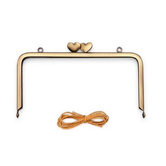 Rectangle Heart Clasp | Antique Bronze