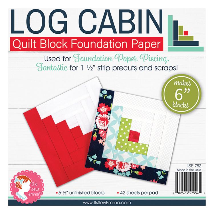 Log Cabin Quilt Block | 6" Foundation Paper Pad