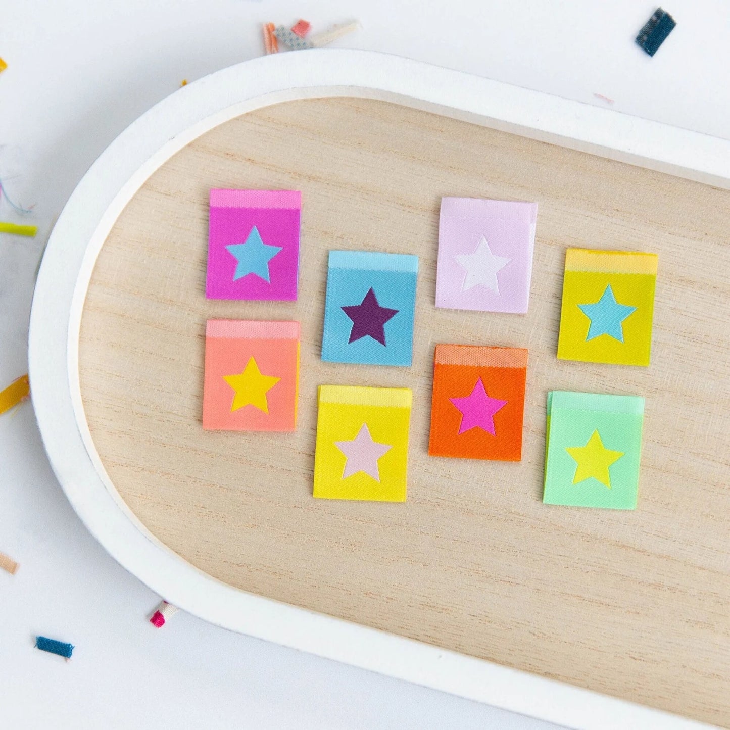 Neon Stars | Woven Labels