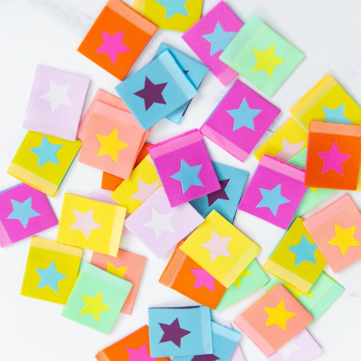 Neon Stars | Woven Labels