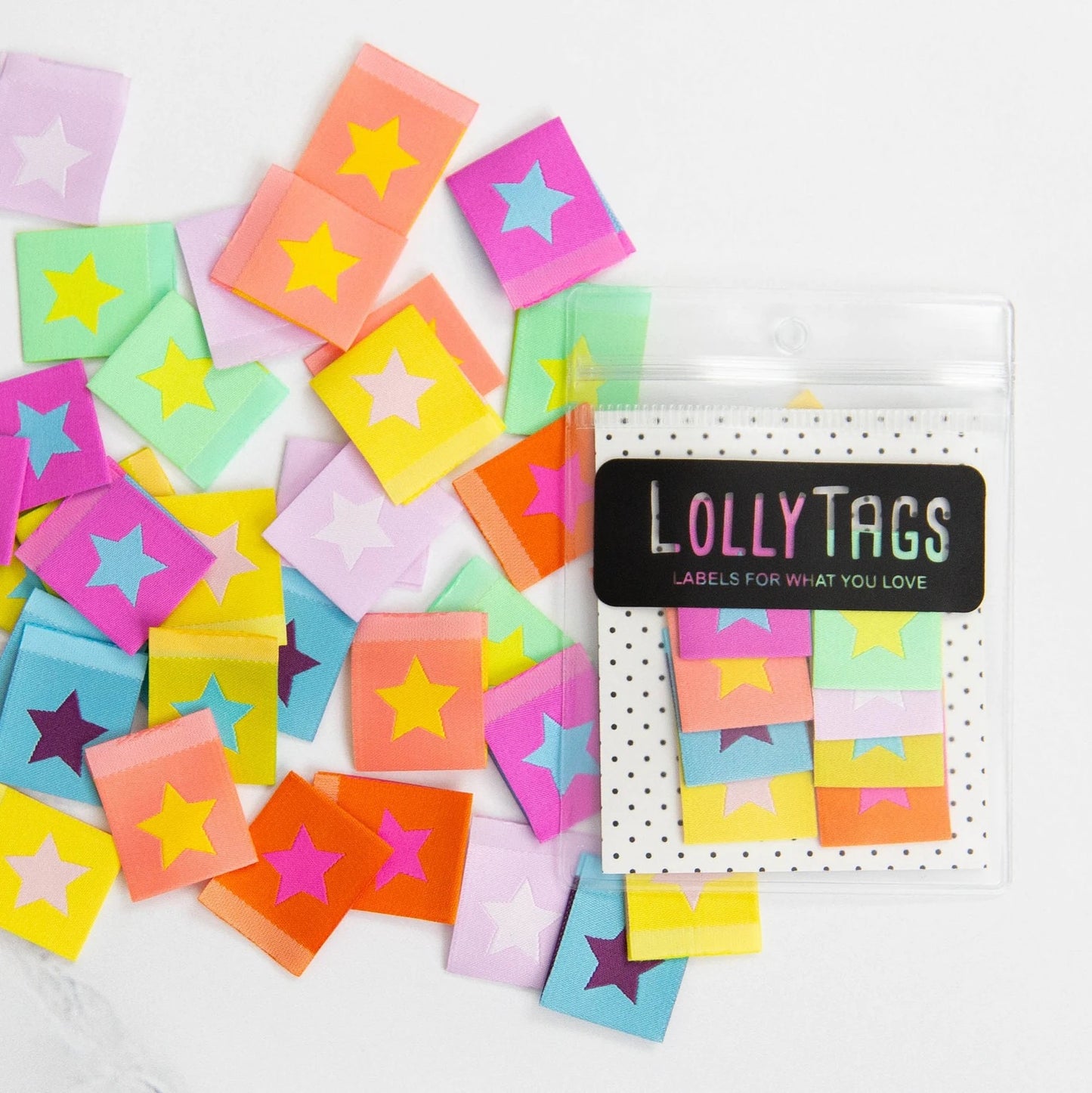 Neon Stars | Woven Labels