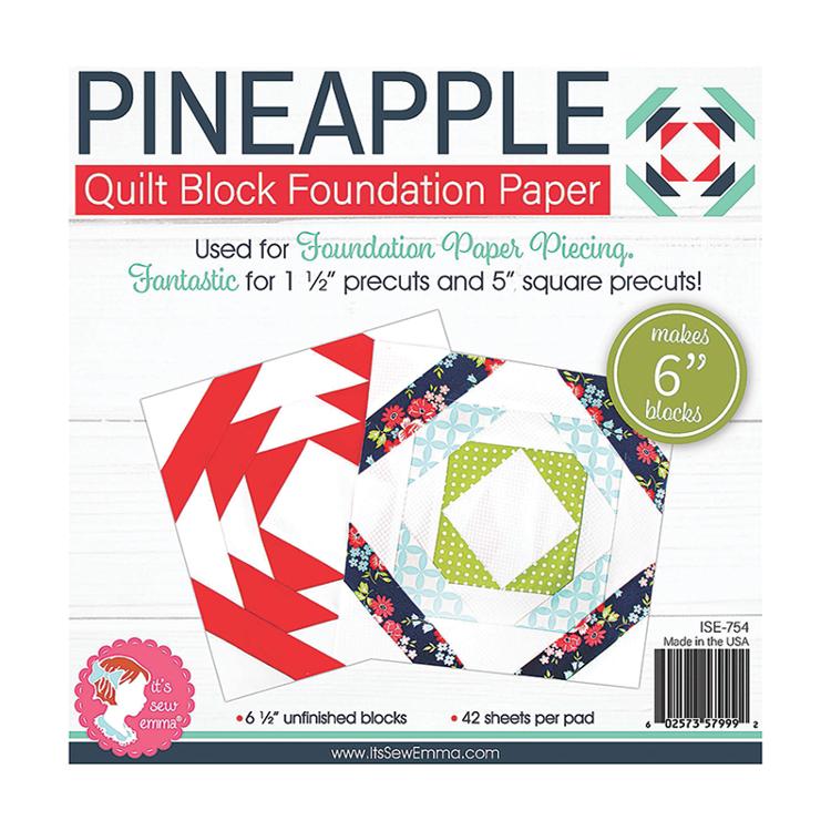 Pineapple Quilt Block | 6" Foundation Paper Pad