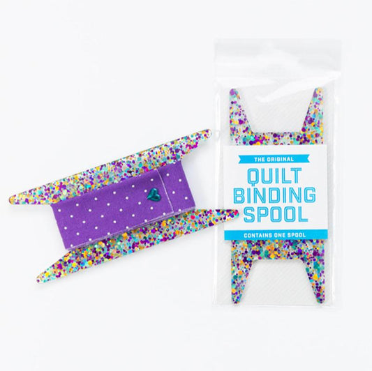 Quilt Binding Spool | Purple Glitter