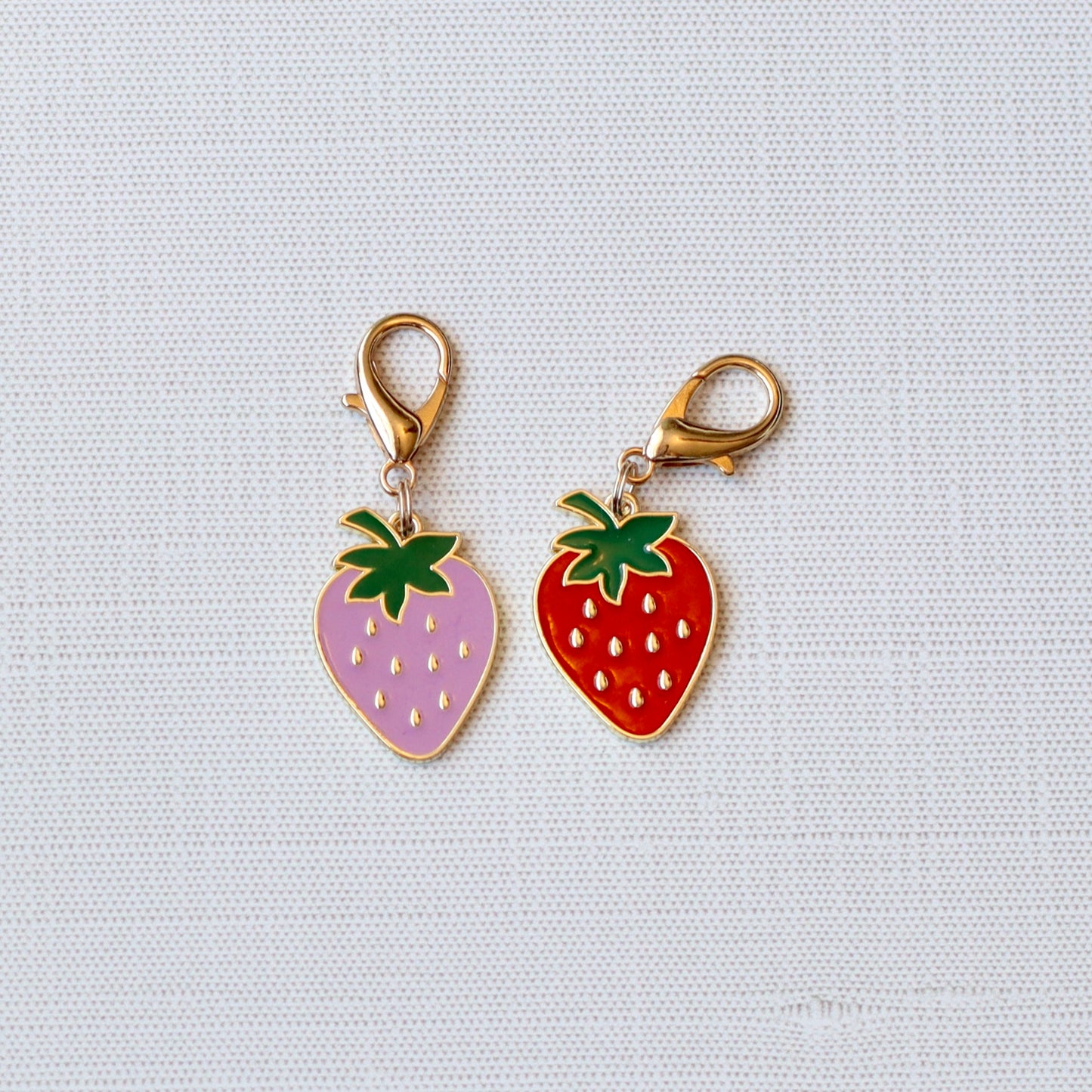 Strawberry Zipper Charms