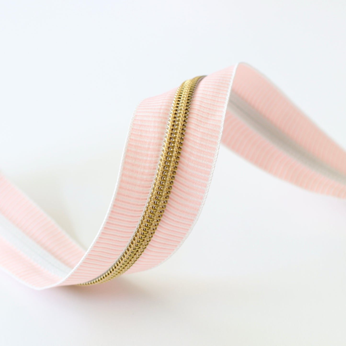 Pink + Gold | Zipper by the Yard