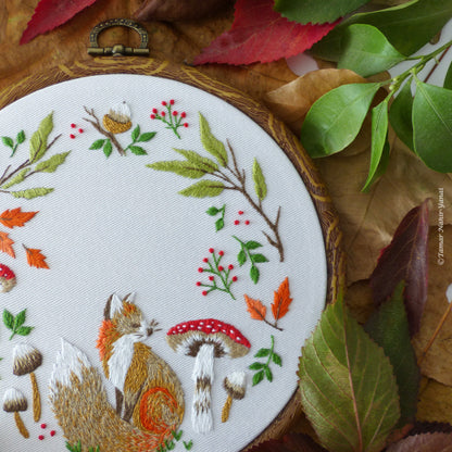 Autumn Fox | 6" Embroidery Kit