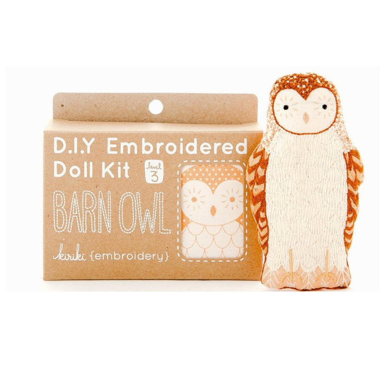 Barn Owl | Embroidered Doll Kit