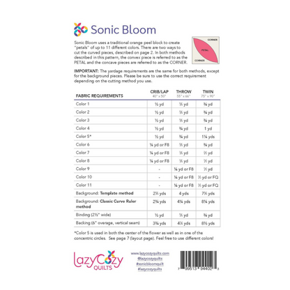 Sonic Bloom Quilt | Printed Pattern